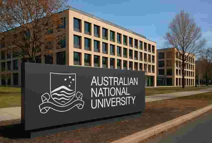 ANU campus — modern academic buildings amid green parkland